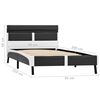 vidaXL Cadre de lit avec LED sans matelas gris similicuir 90x200 cm