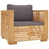 vidaXL Salon de jardin 7 pcs avec coussins Bois de teck solide