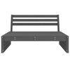 vidaXL Canap&eacute; central de jardin gris 120x80 cm bois de pin massif
