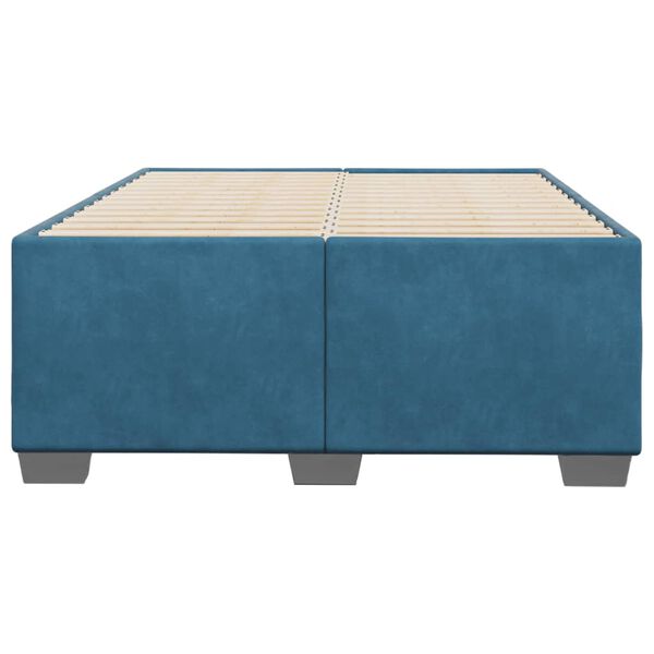 vidaXL Cadre de lit sans matelas bleu 120x200 cm velours