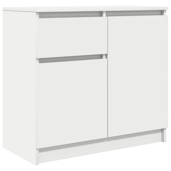 vidaXL Buffet avec tiroir blanc 71x35x65 cm bois d'ing&eacute;nierie