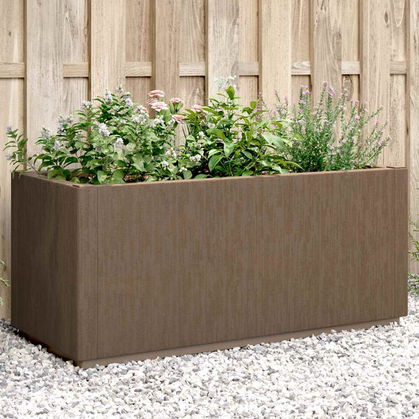 vidaXL Bo&icirc;te de fleurs de jardin Marron 80 x 36 x 35 cm PP