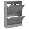 vidaXL Armoire &agrave; chaussures sonoma gris 60x21x87,5 cm bois ing&eacute;nierie