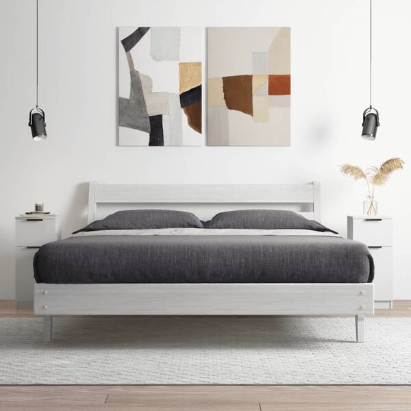 vidaXL Buffets 2 pcs blanc 30x30x70 cm bois d'ingénierie