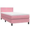vidaXL Sommier &agrave; lattes de lit avec matelas rose 80x210 cm velours