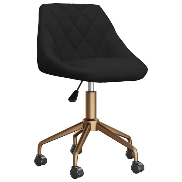 vidaXL Chaise pivotante de salle &agrave; manger Noir Velours
