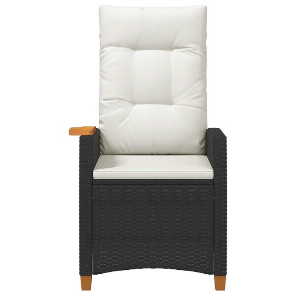 vidaXL Chaise inclinable avec plateau &agrave; th&eacute; 62 x 64 x 112 cm polyrotin