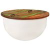 vidaXL Table basse blanc 50x27 cm bois de récupération massif