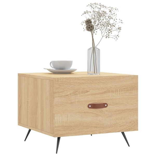 vidaXL Table basse Chêne sonoma 50x50x40 cm Bois d'ingénierie