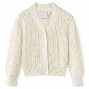 Cardigan pour enfants tricot&eacute; blanc neige 104