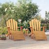 vidaXL Chaises de jardin Adirondack repose-pieds lot de 2 teck solide