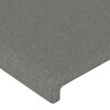 vidaXL T&ecirc;te de lit avec oreilles Gris fonc&eacute; 183x23x78/88 cm Tissu