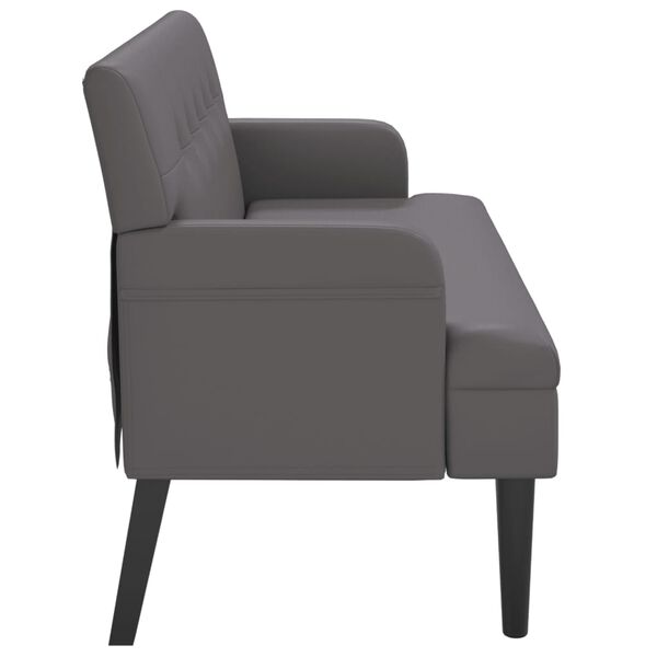 vidaXL Banc avec dossier gris 112x65,5x75 cm similicuir