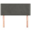 vidaXL T&ecirc;te de lit Gris fonc&eacute; 80x5x78/88 cm Velours