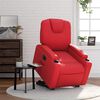 vidaXL Fauteuil inclinable &eacute;lectrique rouge similicuir