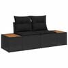 vidaXL Ensemble de canap&eacute; de jardin avec coussin 6 pcs Noir Poly rotin