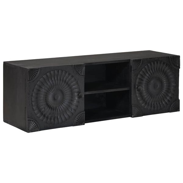 vidaXL Meuble TV avec &eacute;tag&egrave;re avec stockage Noir 105 x 30 x 35 cm
