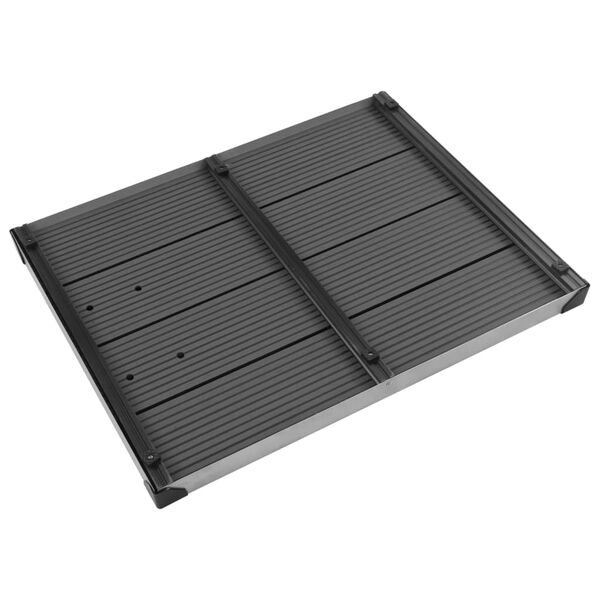 vidaXL Receveur de douche ext&eacute;rieur WPC Inox 80x62 cm Gris