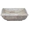 vidaXL Lavabo Gris 50x35x10 cm Marbre