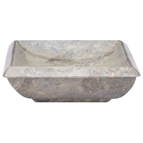 vidaXL Lavabo Gris 50x35x10 cm Marbre