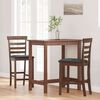 vidaXL Tabourets de bar avec coussins 2 pcs marron bois massif d'h&eacute;v&eacute;a
