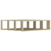 vidaXL &Eacute;tag&egrave;res cube murales 4 pcs Ch&ecirc;ne sonoma 80x15x26,5 cm