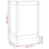vidaXL Boîte à linge Gris 44x44x76 cm Bois massif de pin