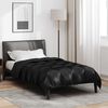 vidaXL Duvet d'hiver Noir 155 x 220 cm Satin et Microfibre