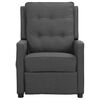 vidaXL Fauteuil de massage Gris fonc&eacute; Tissu