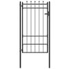 vidaXL Porte de Cl&ocirc;ture HORST 100 x 175 cm m&eacute;tal Noir Verrouillable