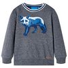 Sweatshirt pour enfants m&eacute;lange bleu marine 104