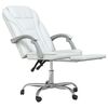 vidaXL Fauteuil inclinable de bureau Blanc Similicuir