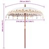vidaXL Parasol balinais Cr&egrave;me 215 x 215 x 260 cm