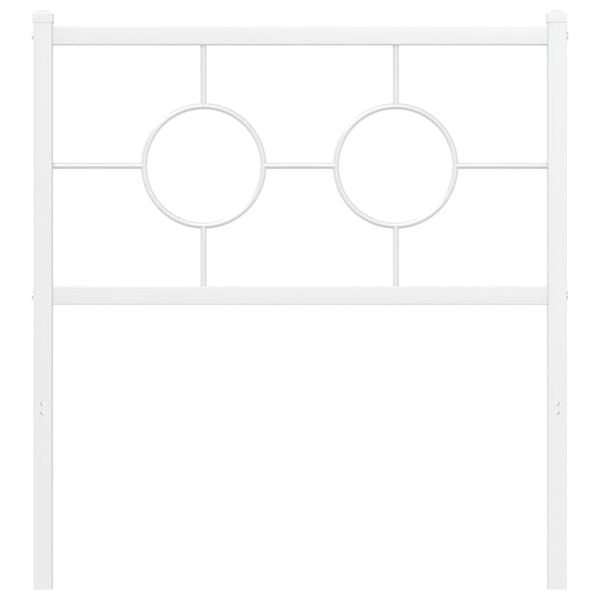 vidaXL Tête de lit métal blanc 75 cm