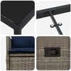 vidaXL Ensemble table et chaises avec coussin 7 pcs Gris Rotin PE