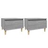 vidaXL Tables d'appoint 2 pcs Sonoma gris 50x46x35 cm Bois ing&eacute;nierie