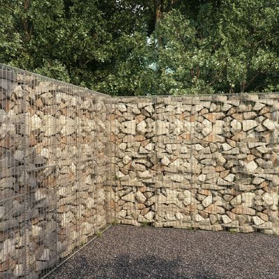 vidaXL Mur en gabion avec couvercle Acier galvanisé 300 x 50 x 200 cm