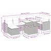 vidaXL Salon de jardin 8pcs avec coussins gris r&eacute;sine tress&eacute;e acacia