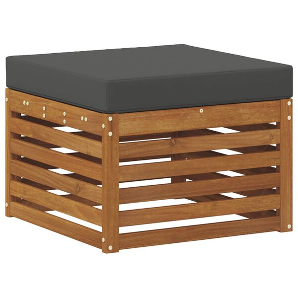 vidaXL Pouf d'Ext&eacute;rieur Bois d'Acacia Massif Naturel