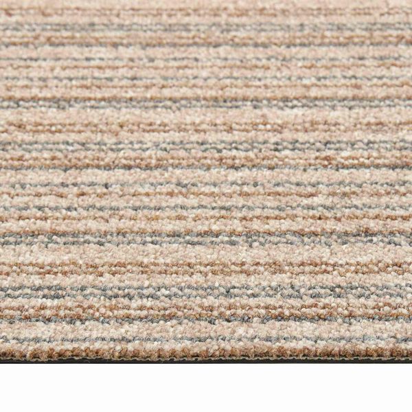 vidaXL Tapis 20 pcs Beige ray&eacute; 50 x 50 cm 100% Polypropyl&egrave;ne