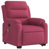 vidaXL Fauteuil inclinable de massage électrique rouge bordeaux