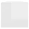 vidaXL Table basse blanc brillant 102x50x45 cm bois d'ing&eacute;nierie