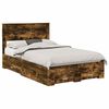 vidaXL Cadre de lit Ch&ecirc;ne fum&eacute; 120 x 190 cm Bois d'ing&eacute;nierie