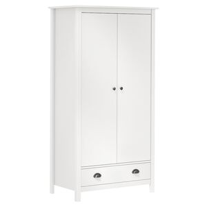 vidaXL Garde-robe &agrave; 2 portes Hill Blanc 89x50x170cm Bois de pin solide