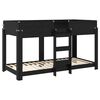 vidaXL Lit Superpos&eacute; pour Enfants Ch&ecirc;ne noir 100 x 200 cm