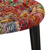 vidaXL Table basse 2 pcs Détails tissés chindi Multicolore