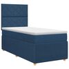 vidaXL Lit boxspring avec matelas Bleu 90 x 190 cm Tissu