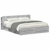 vidaXL Cadre de lit avec rangement Sonoma gris 200 x 200 cm
