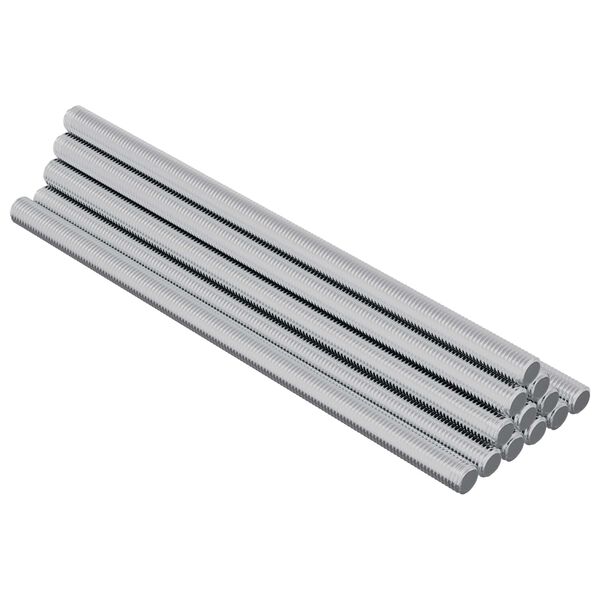 vidaXL Barres filet&eacute;es 12 pcs Argent&eacute; M6 x 120 mm M&eacute;tал
