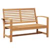 vidaXL banc Marron 110 x 65 x 76,5 cm Bois de teck massif